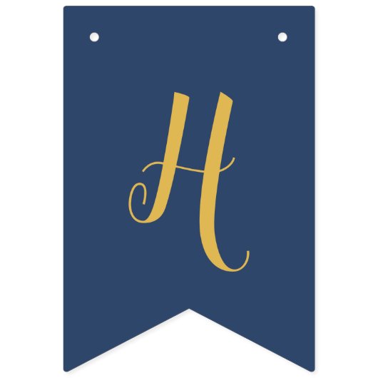 Ster of David | Schattige blauw en goud Happy Chan Vlaggetjes (Tweede vlag)