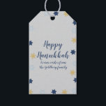Ster of David | Schattigee Blauwe en Gouden Chanoe Cadeaulabel<br><div class="desc">Schattigee Chanoeka Blauwe Ster van David design</div>