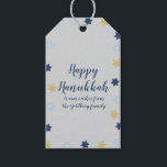 Ster of David | Schattigee Blauwe en Gouden Chanoe Cadeaulabel<br><div class="desc">Schattigee Chanoeka Blauwe Ster van David design</div>