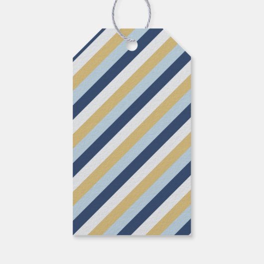 Ster of David | Schattigee Blauwe en Gouden Chanoe Cadeaulabel (Achterkant)