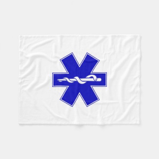 Ster of Life (EMT) Fleece Deken (Voorkant (Horizontaal))