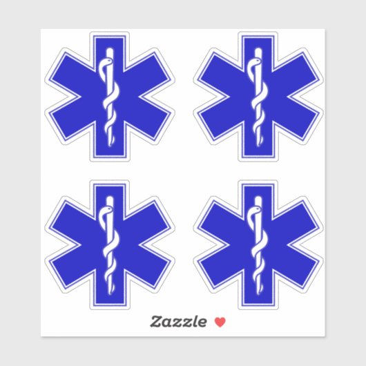 Ster of Life (EMT) Sticker (Vel)