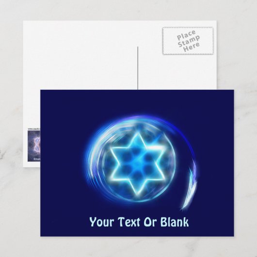 Ster omringd briefkaart (Voorkant / Achterkant)