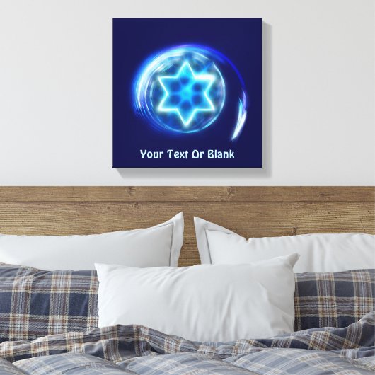 Ster omringd canvas afdruk (Insitu (Slaapkamer))