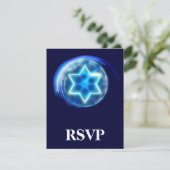 Ster omringde RSVP Kaartje (Staand voorkant)