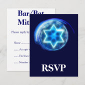 Ster omringde RSVP Kaartje (Voorkant / Achterkant)