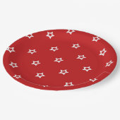 Ster omtrekken op rood papieren bordje (Gekanteld)