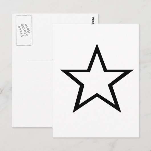 Ster ontwerp! briefkaart (Voorkant / Achterkant)