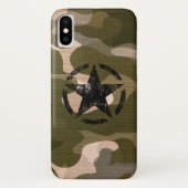 Ster op Burlap stijl Case-Mate iPhone Case (Achterkant)