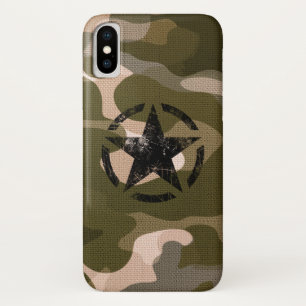 Ster op Burlap stijl Case-Mate iPhone Case