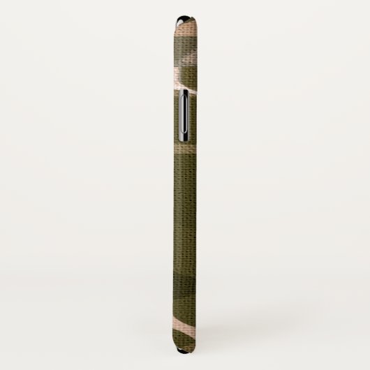 Ster op Burlap stijl Case-Mate iPhone Case (Achterkant / rechts)