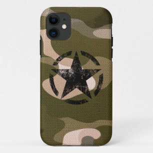 Ster op Burlap stijl Case-Mate iPhone Case