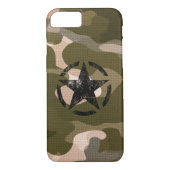 Ster op Burlap stijl iPhone Case (Achterkant)