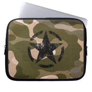Ster op Burlap stijl Laptop Sleeve