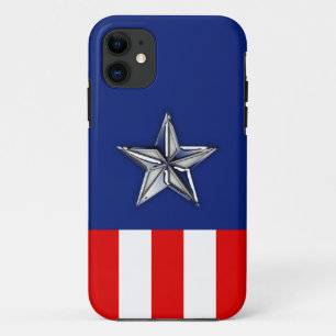 Ster op feestelijke patriottische kleuren iPhone 11 hoesje