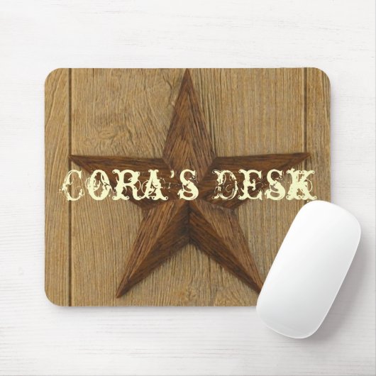 Ster op hout, Cora's Desk Muismat (Met muis)