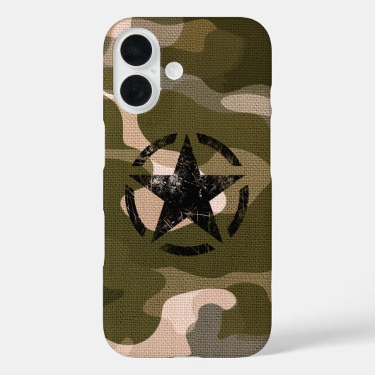 Ster op jute stijl iPhone hoes (Achterkant)