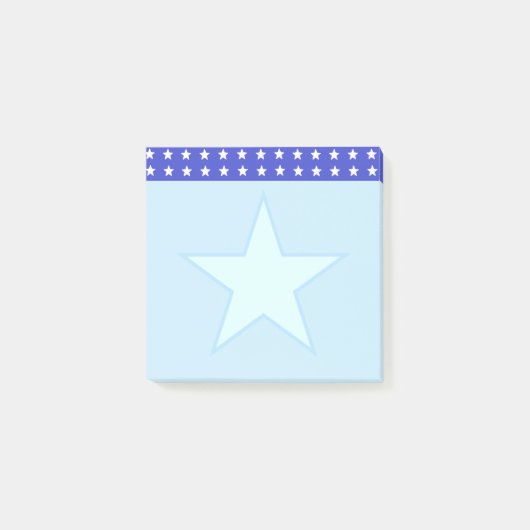 Ster op lichtblauw post-it® notes (Voorkant)