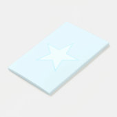 Ster op lichtblauw post-it® notes (Schuin)
