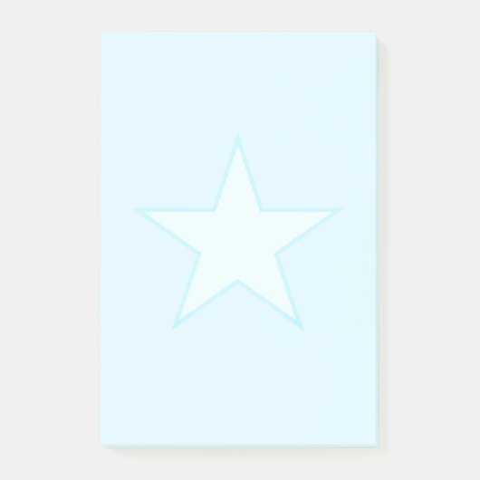 Ster op lichtblauw post-it® notes (Voorkant)