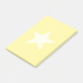 Ster op lichtgeel post-it® notes (Schuin)