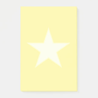 Ster op lichtgeel post-it® notes