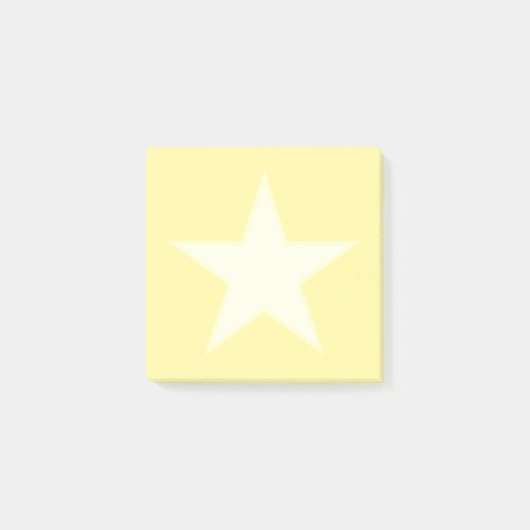 Ster op lichtgeel post-it® notes (Voorkant)