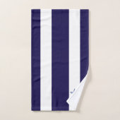Ster op marineblauwe en witte gestreepte badhanddo bad handdoek (Handdoek)
