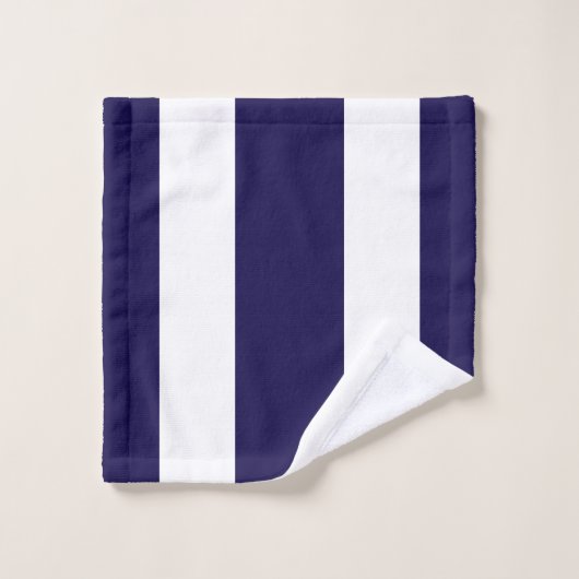 Ster op marineblauwe en witte gestreepte badhanddo bad handdoek (Wasdoekje)
