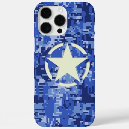 Ster op Navy Camo achtergrond Case-Mate iPhone Case (Achterkant)