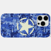 Ster op Navy Camo achtergrond Case-Mate iPhone Case (Achterkant (horizontaal))