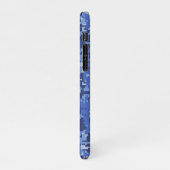 Ster op Navy Camo achtergrond iPhone Hoesje (Linkerkant)