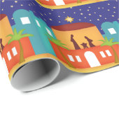 Ster over Bethlehem Kerstmis Cadeaupapier (Rol Hoek)