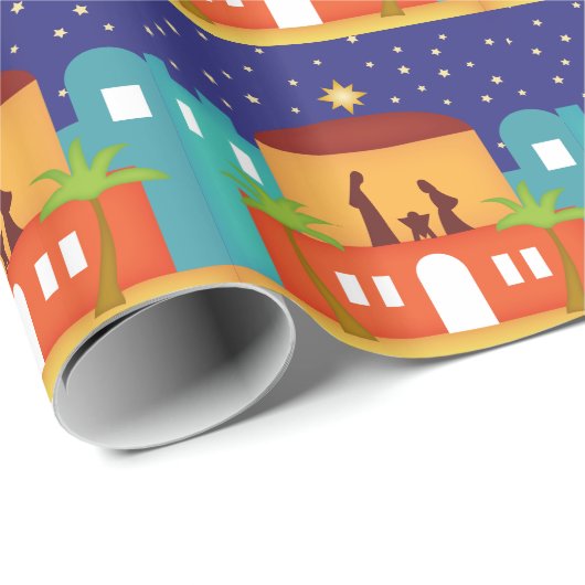 Ster over Bethlehem Kerstmis Cadeaupapier (Rol Hoek)