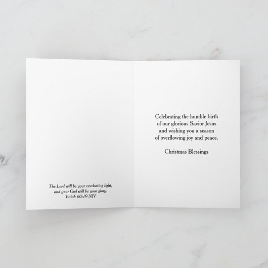 Ster over Bethlehem Kerstmis Feestdagen Kaart (Binnen)