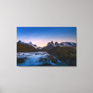 Ster over Torres Del Paine Canvas Afdruk