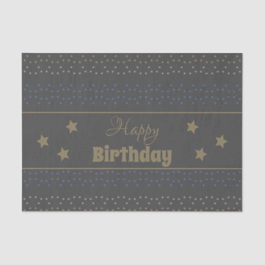 Ster Patterned Donker Grijs Weefseldocument voor V Tissuepapier (Voorkant)