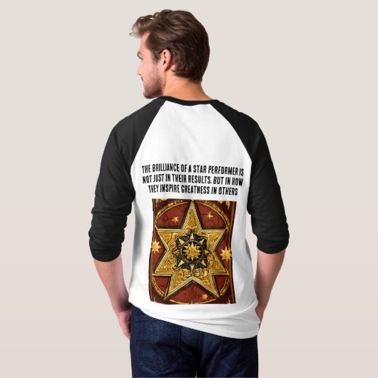ster performer uitmuntend ontwerp op T-SHIRT (Achterkant volledig)