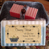 Ster-rand zeep-etiket etiket