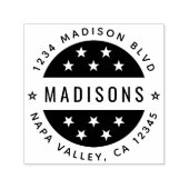 Ster Rond Script Terugkeeradres Zelfinkkend Stempe Zelfinktende Stempel (Design)