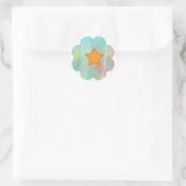 ster ronde sticker (Tas)