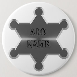 Ster Sheriff Ronde Button 5,7 Cm