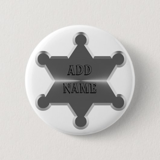 Ster Sheriff Ronde Button 5,7 Cm (Voorkant)