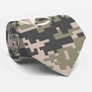 Ster sjabloon vintage sticker digitaal camouflage  stropdas