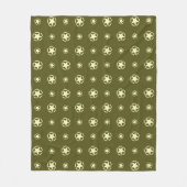 Ster sjabloon vintage sticker op camouflagekleur fleece deken (Voorkant)