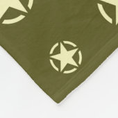 Ster sjabloon vintage sticker op camouflagekleur fleece deken (Hoek)