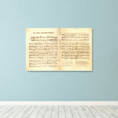  Ster Spangled Banner Song Sheet Lyrics Canvas Afdruk (Insitu (Houten vloer))