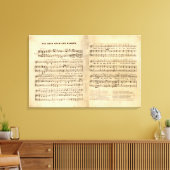  Ster Spangled Banner Song Sheet Lyrics Canvas Afdruk (Insitu (Woonkamer))