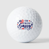 Ster-Spankeld en Sassy American Flag Heart Golfballen (Voorkant)