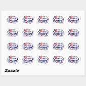 Ster-Spankeld en Sassy American Flag Heart Vierkante Sticker (Vel)